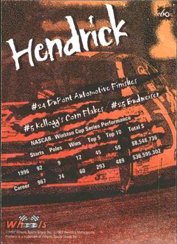 1997 Wheels Predator #60 Rick Hendrick Back