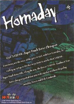 1997 Wheels Predator #65 Ron Hornaday Back