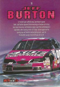 1997 Wheels Race Sharks #18 Jeff Burton Back