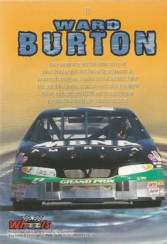 1997 Wheels Race Sharks #19 Ward Burton Back