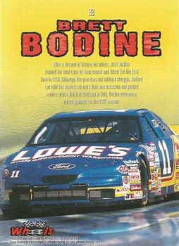 1997 Wheels Race Sharks #22 Brett Bodine Back