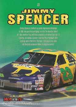 1997 Wheels Race Sharks #23 Jimmy Spencer Back