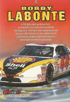 1997 Wheels Race Sharks #25 Bobby Labonte Back