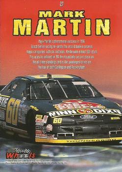 1997 Wheels Race Sharks #27 Mark Martin Back
