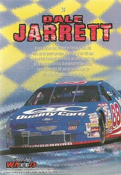1997 Wheels Race Sharks #34 Dale Jarrett Back