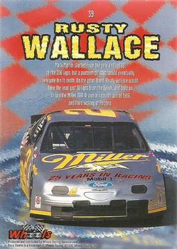 1997 Wheels Race Sharks #39 Rusty Wallace Back