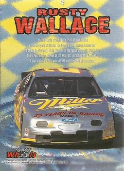 1997 Wheels Race Sharks #42 Rusty Wallace Back