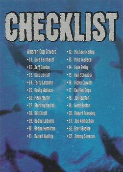1997 Wheels Race Sharks #44 Checklist Front