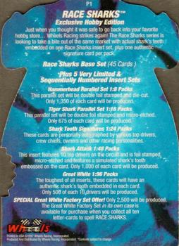 1997 Wheels Race Sharks #P1 Jeff Gordon Back
