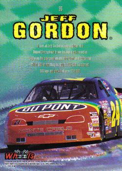 1997 Wheels Race Sharks #35 Jeff Gordon Back