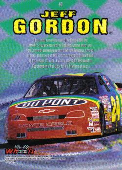 1997 Wheels Race Sharks #40 Jeff Gordon Back