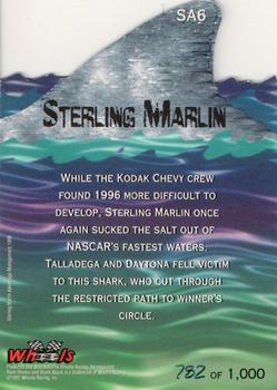 1997 Wheels Race Sharks - Shark Attack #SA6 Sterling Marlin Back