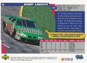 1998 Collector's Choice #18 Bobby Labonte Back