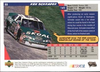 1998 Collector's Choice #33 Ken Schrader Back