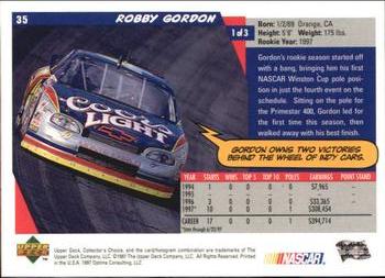 1998 Collector's Choice #35 Robby Gordon Back