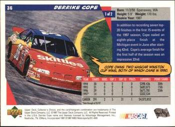 1998 Collector's Choice #36 Derrike Cope Back