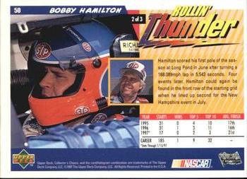 1998 Collector's Choice #50 Bobby Hamilton's Car Back