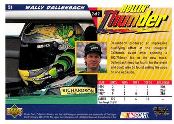 1998 Collector's Choice #51 Wally Dallenbach's Car Back