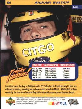 1998 Collector's Choice #106 Michael Waltrip Back