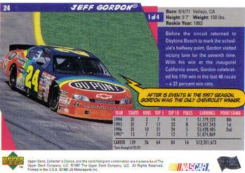 1998 Collector's Choice #24 Jeff Gordon Back