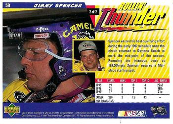 1998 Collector's Choice #59 Jimmy Spencer's Car Back