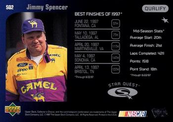 1998 Collector's Choice - Star Quest #SQ2 Jimmy Spencer's Car Back