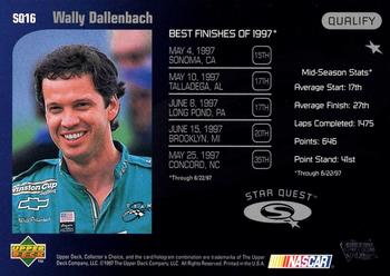 1998 Collector's Choice - Star Quest #SQ16 Wally Dallenbach Back