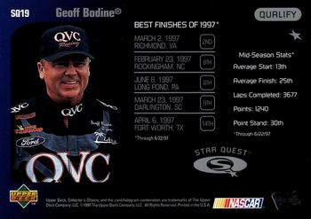 1998 Collector's Choice - Star Quest #SQ19 Geoff Bodine's Car Back