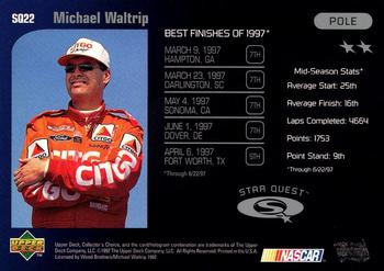 1998 Collector's Choice - Star Quest #SQ22 Michael Waltrip Back