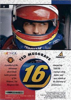 1998 Pinnacle Mint Collection #8 Ted Musgrave Back