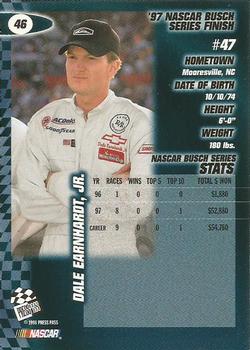 1998 Press Pass #46 Dale Earnhardt Jr. Back
