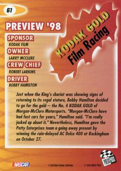 1998 Press Pass #61 Bobby Hamilton Back