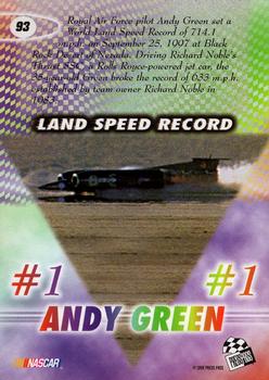 1998 Press Pass #93 Andy Green Back