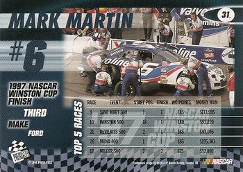 1998 Press Pass #31 Mark Martin's Car Back