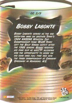 1998 Press Pass - Oil Cans #OC 5 Bobby Labonte Back