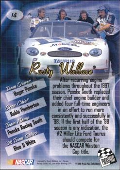 1998 Press Pass Premium #14 Rusty Wallace's Car Back