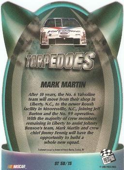 1998 Press Pass - Torpedoes #ST 5B Mark Martin's Car Back