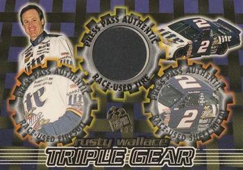 1998 Press Pass - Triple Gear Burning Rubber #TG1 Rusty Wallace Front