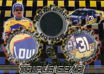 1998 Press Pass - Triple Gear Burning Rubber #TG7 Mike Skinner Front