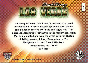 1998 Press Pass VIP #49 Roush Racing (Mark Martin / Johnny Benson / Jack Roush / Jeff Burton / Ted Musgrave / Chad Little) Back