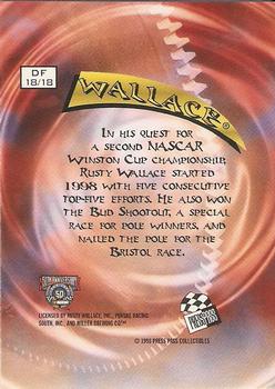 1998 Press Pass VIP - Driving Force #DF 18 Rusty Wallace's Car Back
