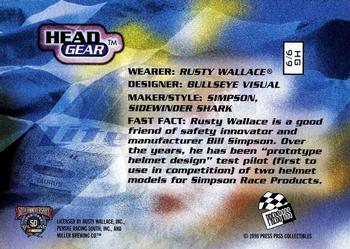 1998 Press Pass VIP - Head Gear #HG 9 Rusty Wallace Back