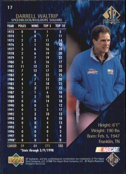 1998 SP Authentic #17 Darrell Waltrip Back