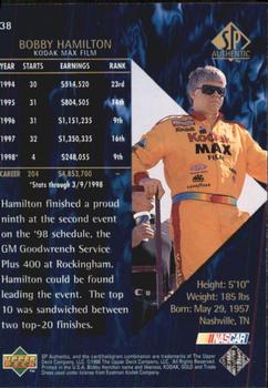 1998 SP Authentic #38 Bobby Hamilton's Car Back