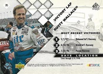 1998 SP Authentic #70 Rusty Wallace Back