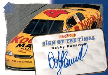 1998 SP Authentic - Sign of the Times #S10 Bobby Hamilton's Car Front