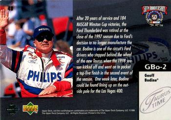 1998 Upper Deck Road to the Cup #48 Geoff Bodine Back