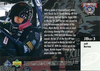 1998 Upper Deck Road to the Cup #89 Jeff Burton Back