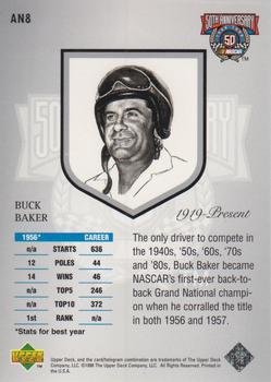 1998 Upper Deck Road to the Cup - 50th Anniversary #AN8 Buck Baker Back