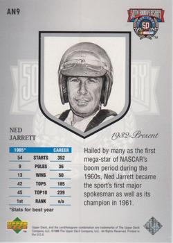 1998 Upper Deck Road to the Cup - 50th Anniversary #AN9 Ned Jarrett Back